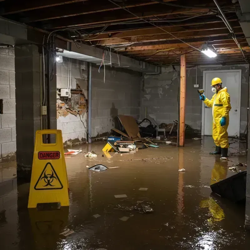 Flooded Basement Electrical Hazard in West Peoria, IL Property